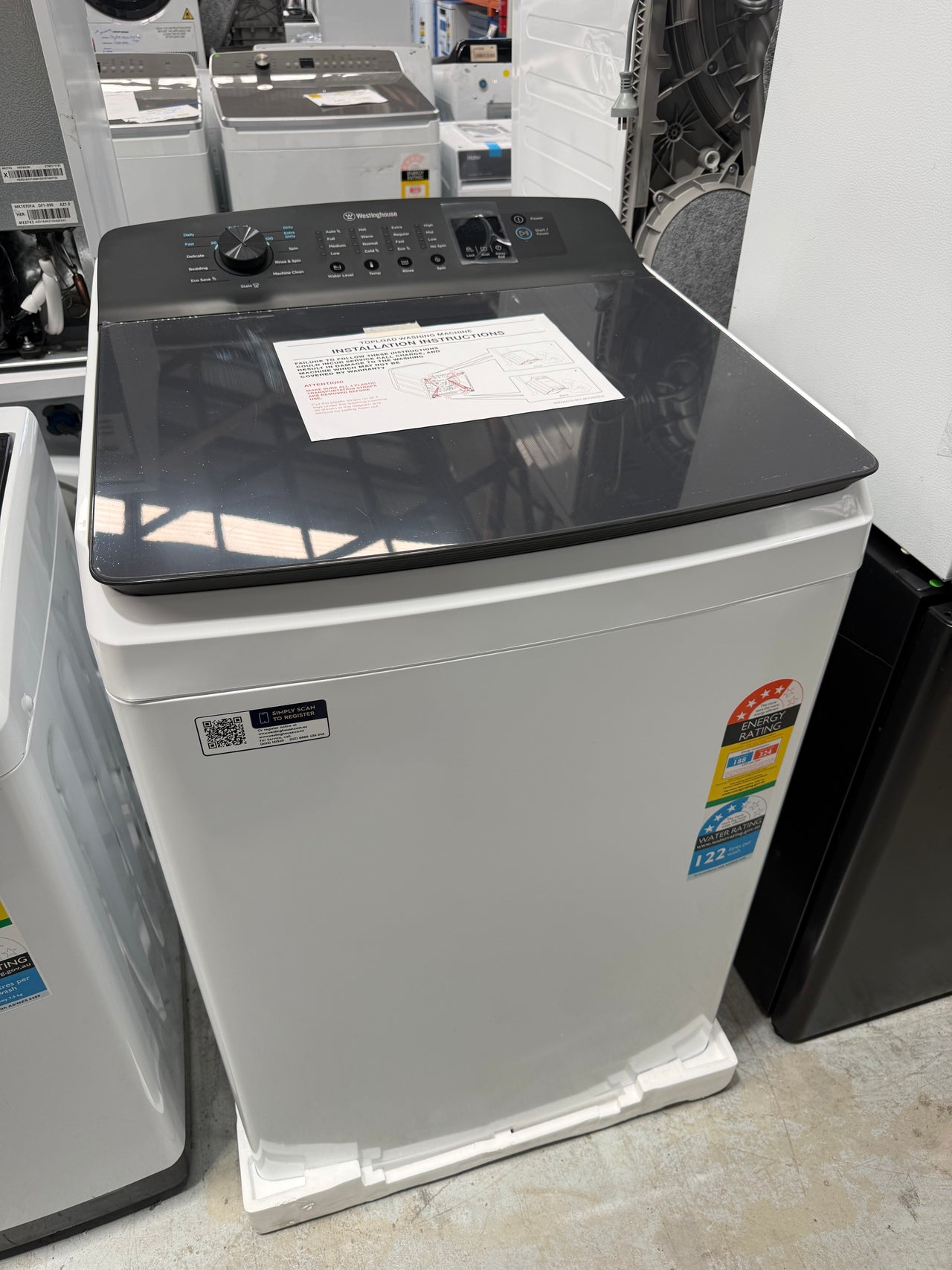 Transportation damaged Westinghouse 10kg EasyCare 700 Top Load Washing Machine WWT1084C7WA - Second Hand Appliances Geebung