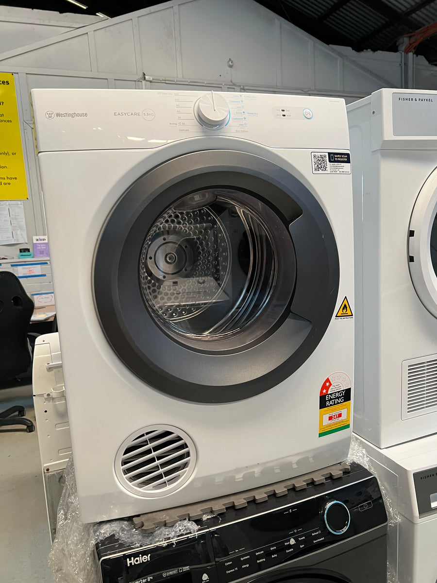 Transportation damaged Westinghouse 5.5kg Vented Dryer WDV556N3WB - Second Hand Appliances Geebung