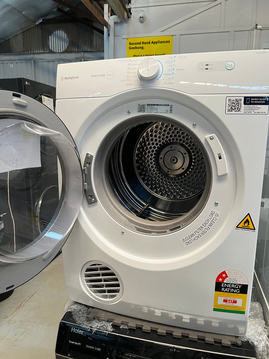 Transportation damaged Westinghouse 5.5kg Vented Dryer WDV556N3WB - Second Hand Appliances Geebung