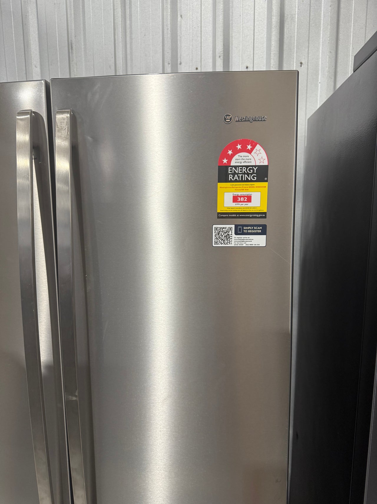 Transportation damaged Westinghouse 541L French Door Refrigerator WQE6000SB - Second Hand Appliances Geebung