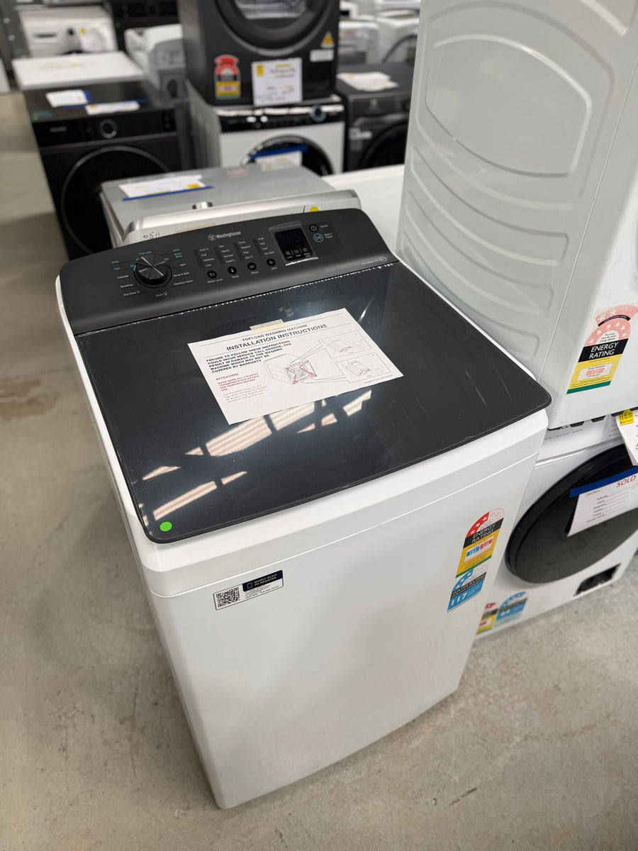Transportation damaged Westinghouse 8kg Top Load Washing Machine – White (WWT8084J7WA) - Second Hand Appliances Geebung