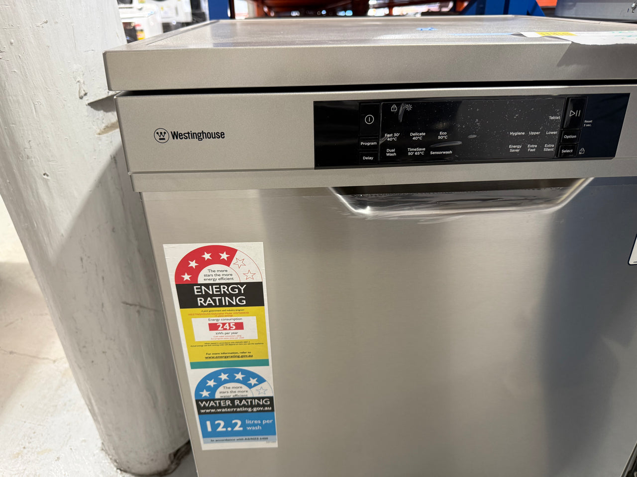 Transportation damaged Westinghouse WSF6606XB 60cm Stainless Steel Freestanding Dishwasher - Second Hand Appliances Geebung