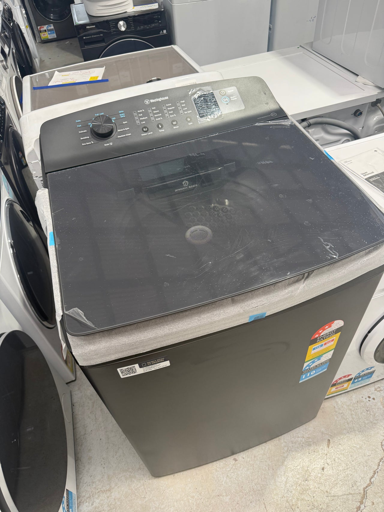 Transportation damaged Westinghouse WWT9084C7SA – 9 kg EasyCare Top Load Washing Machine - Second Hand Appliances Geebung