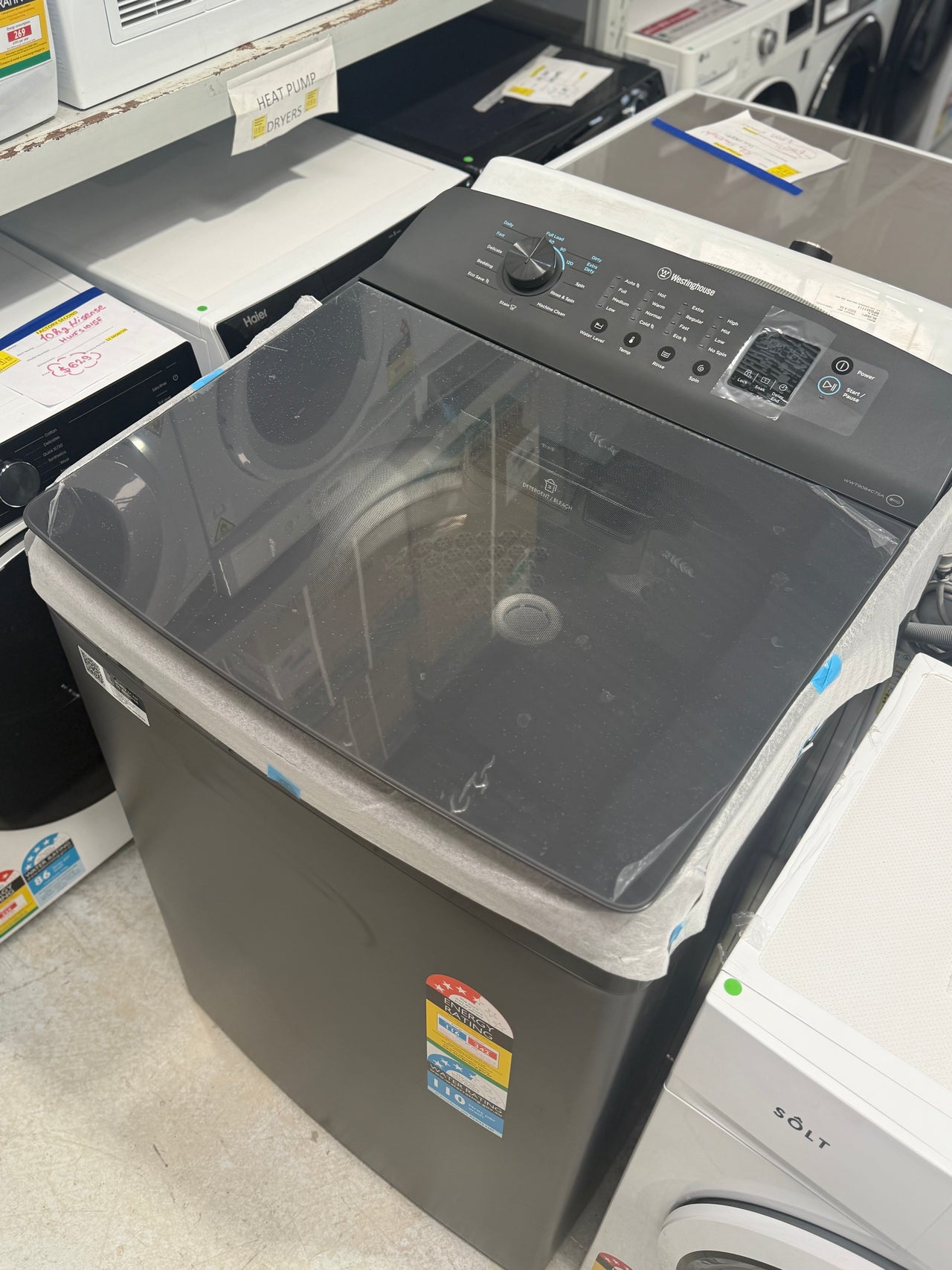 Transportation damaged Westinghouse WWT9084C7SA – 9 kg EasyCare Top Load Washing Machine - Second Hand Appliances Geebung