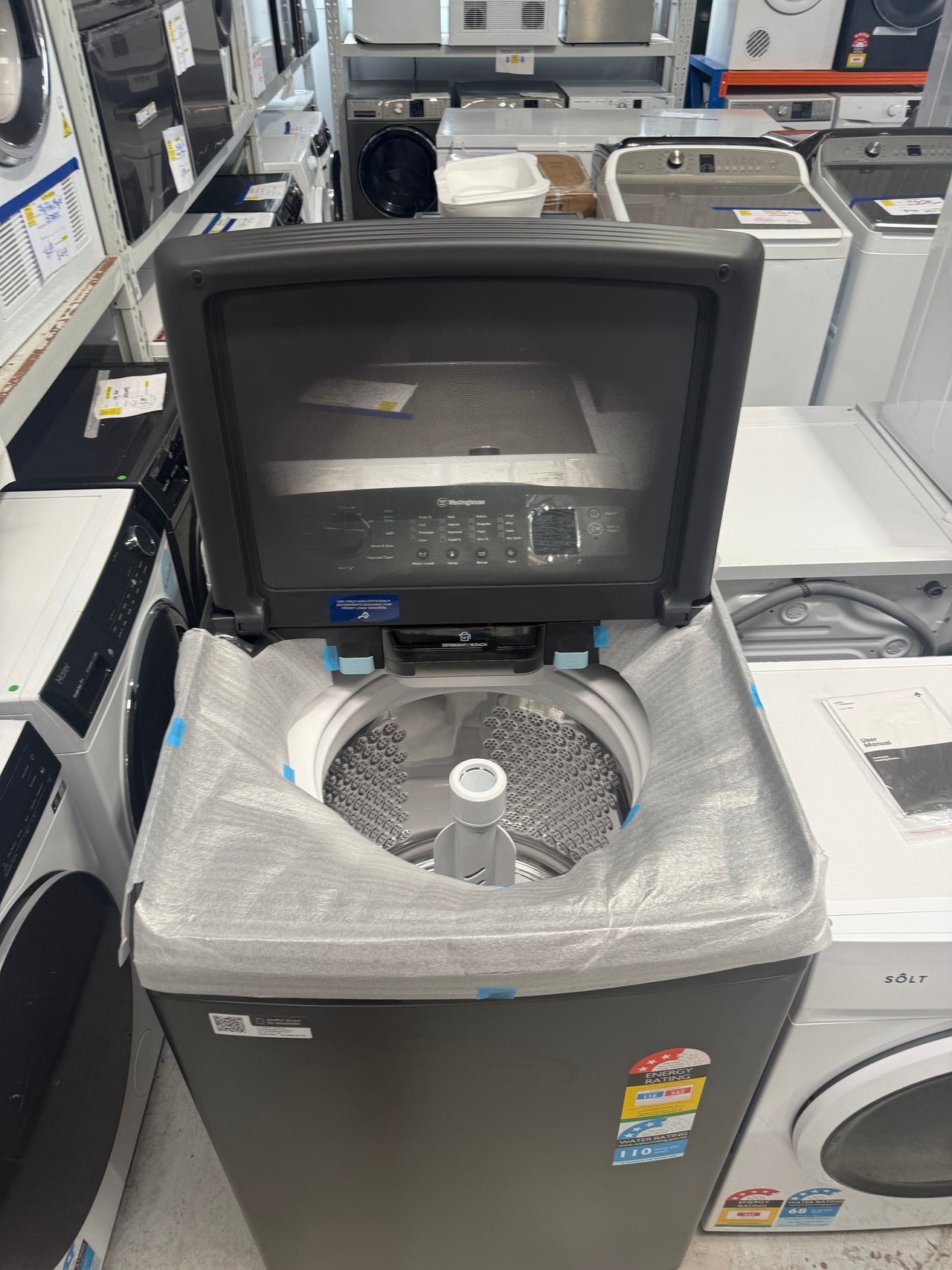 Transportation damaged Westinghouse WWT9084C7SA – 9 kg EasyCare Top Load Washing Machine - Second Hand Appliances Geebung