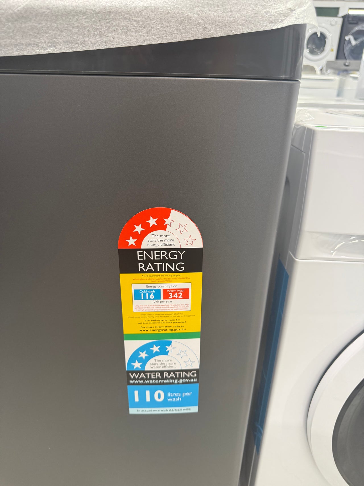 Transportation damaged Westinghouse WWT9084C7SA – 9 kg EasyCare Top Load Washing Machine - Second Hand Appliances Geebung