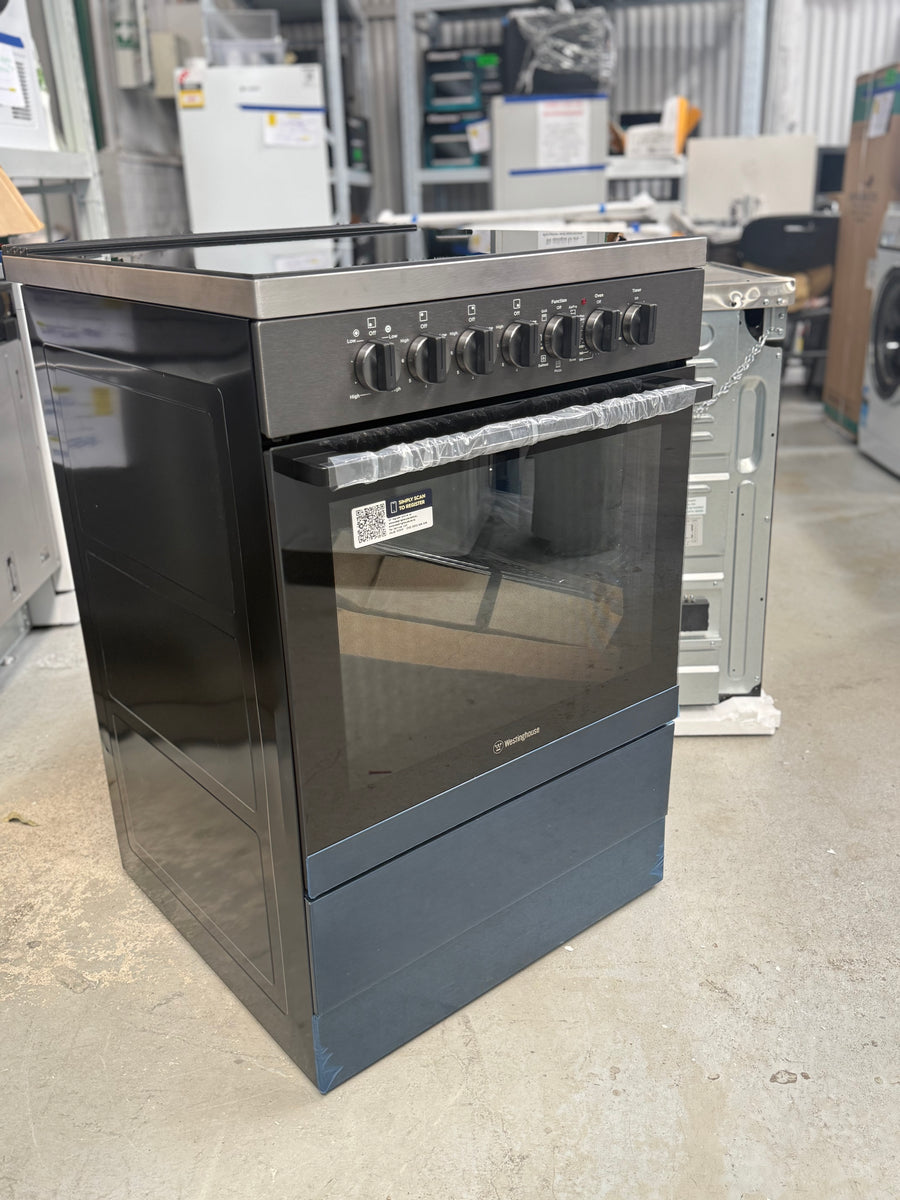 Westinghouse 60cm Electric Freestanding Oven - Dark Stainless Steel WFE646DSCB - Second Hand Appliances Geebung