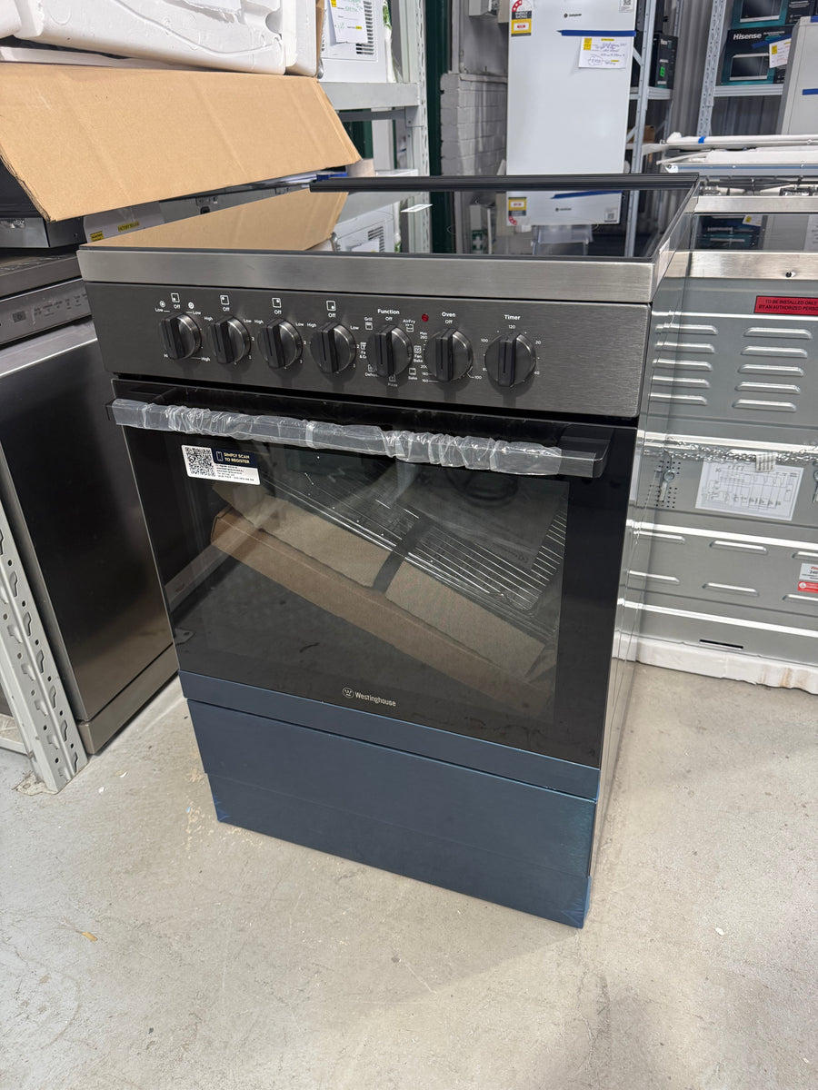 Westinghouse 60cm Electric Freestanding Oven - Dark Stainless Steel WFE646DSCB - Second Hand Appliances Geebung