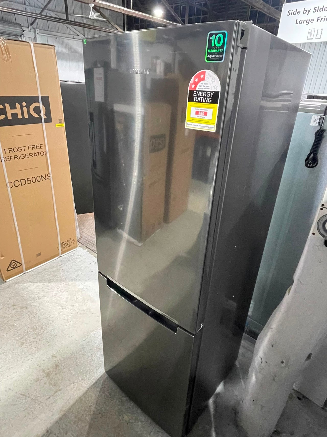 Second hand Samsung 350L Bottom Mount Refrigerator – Stainless Steel  Model: SRL350LS