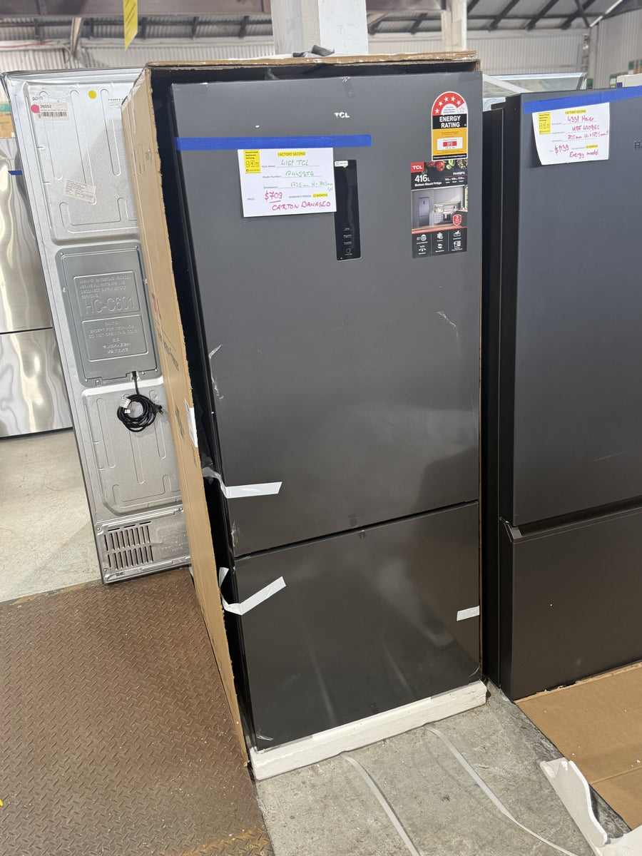 Factory second/Carton damaged TCL 416 L Bottom-Mount Fridge – Model P445BFG - Second Hand Appliances Geebung