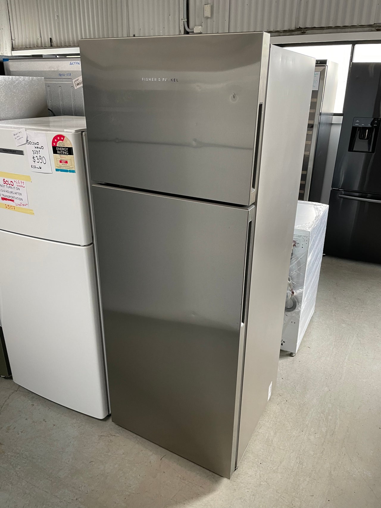 Second hand Fisher & Paykel 411L ActiveSmart Top Mount Fridge RF411TLPX6 - Second Hand Appliances Geebung