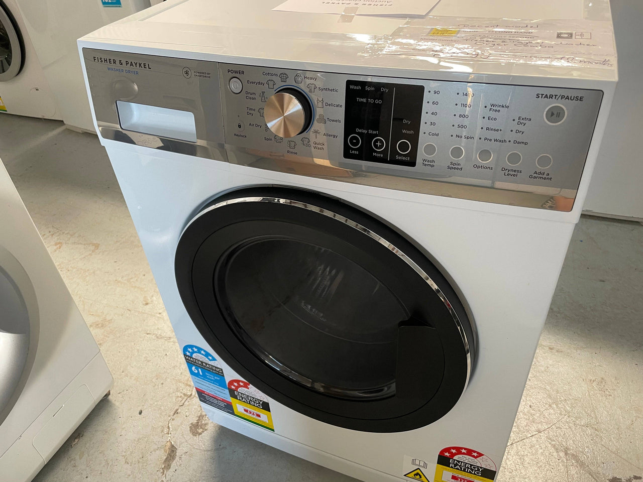 Factory second Fisher & Paykel 8.5kg-5kg Combo Washer Dryer WD8560F1 - Second Hand Appliances Geebung
