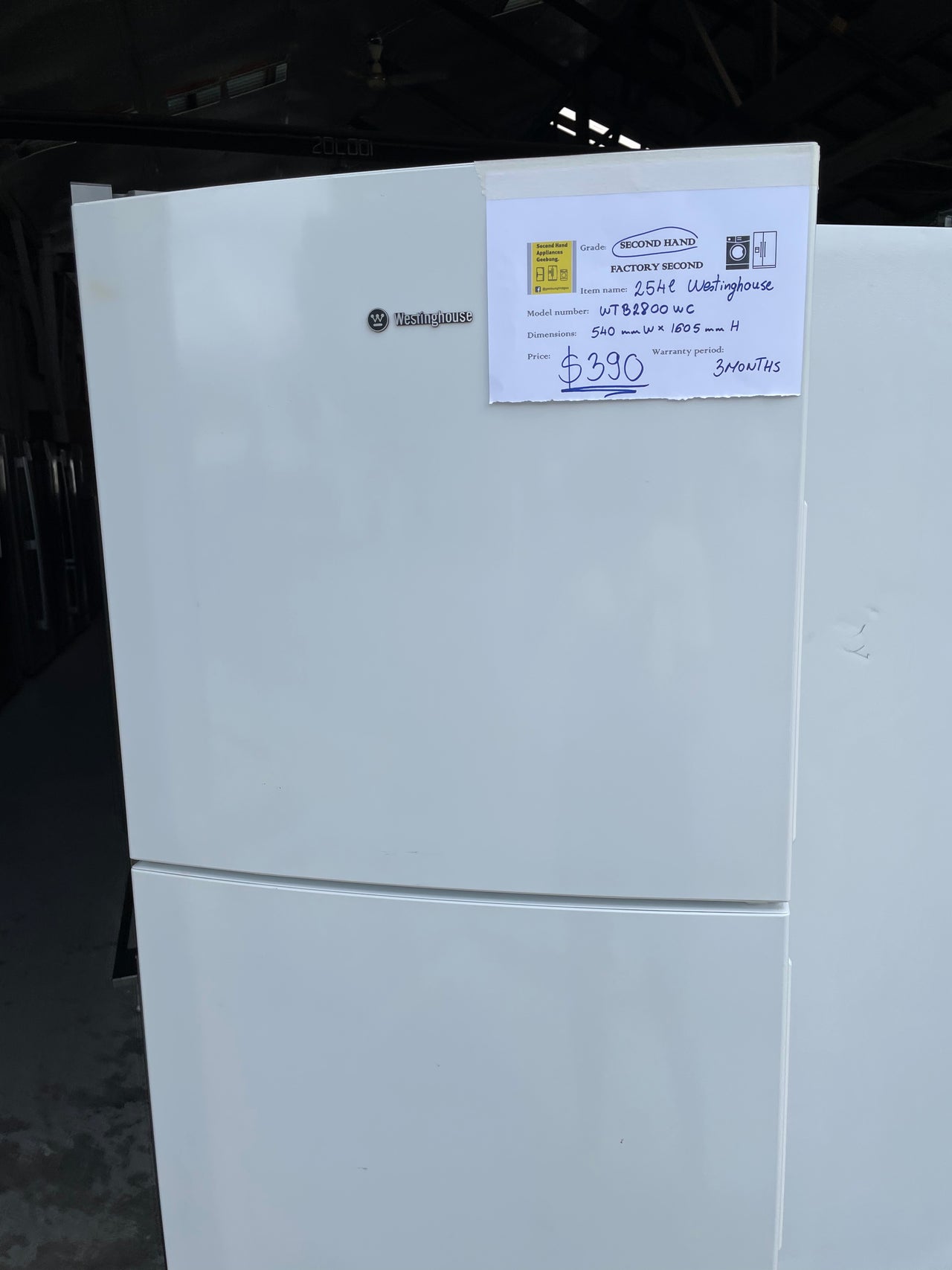 Westinghouse WTB2800WC 280L Top Mount Fridge - Second Hand Appliances Geebung