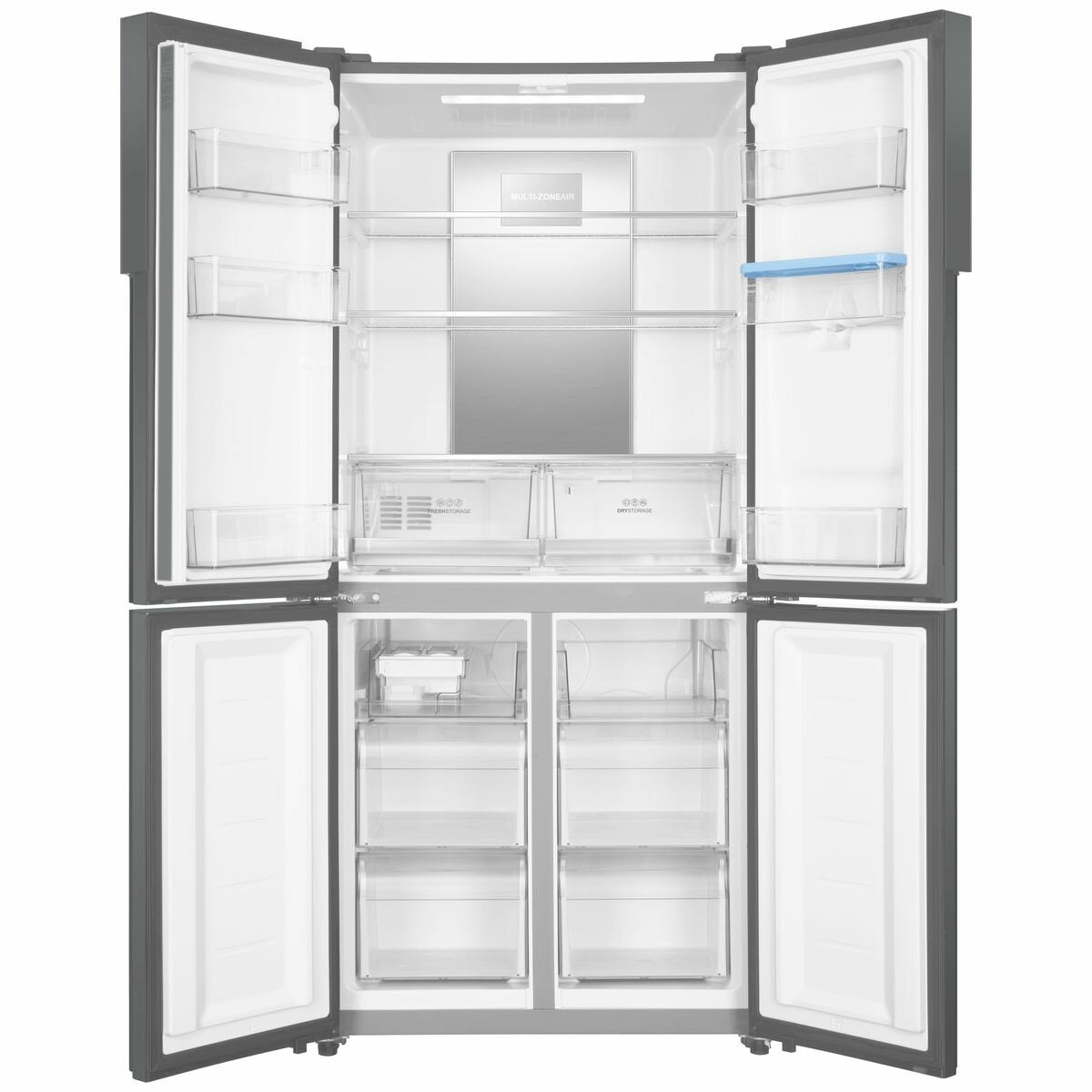 Factory second Haier 519L Quad Door Frost Free Fridge with Water Dispenser Satina HRF565YHS - Second Hand Appliances Geebung