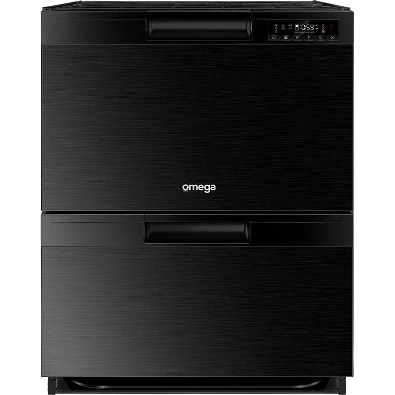 Omega 60cm Double Drawer Dishwasher Black - Second Hand Appliances Geebung