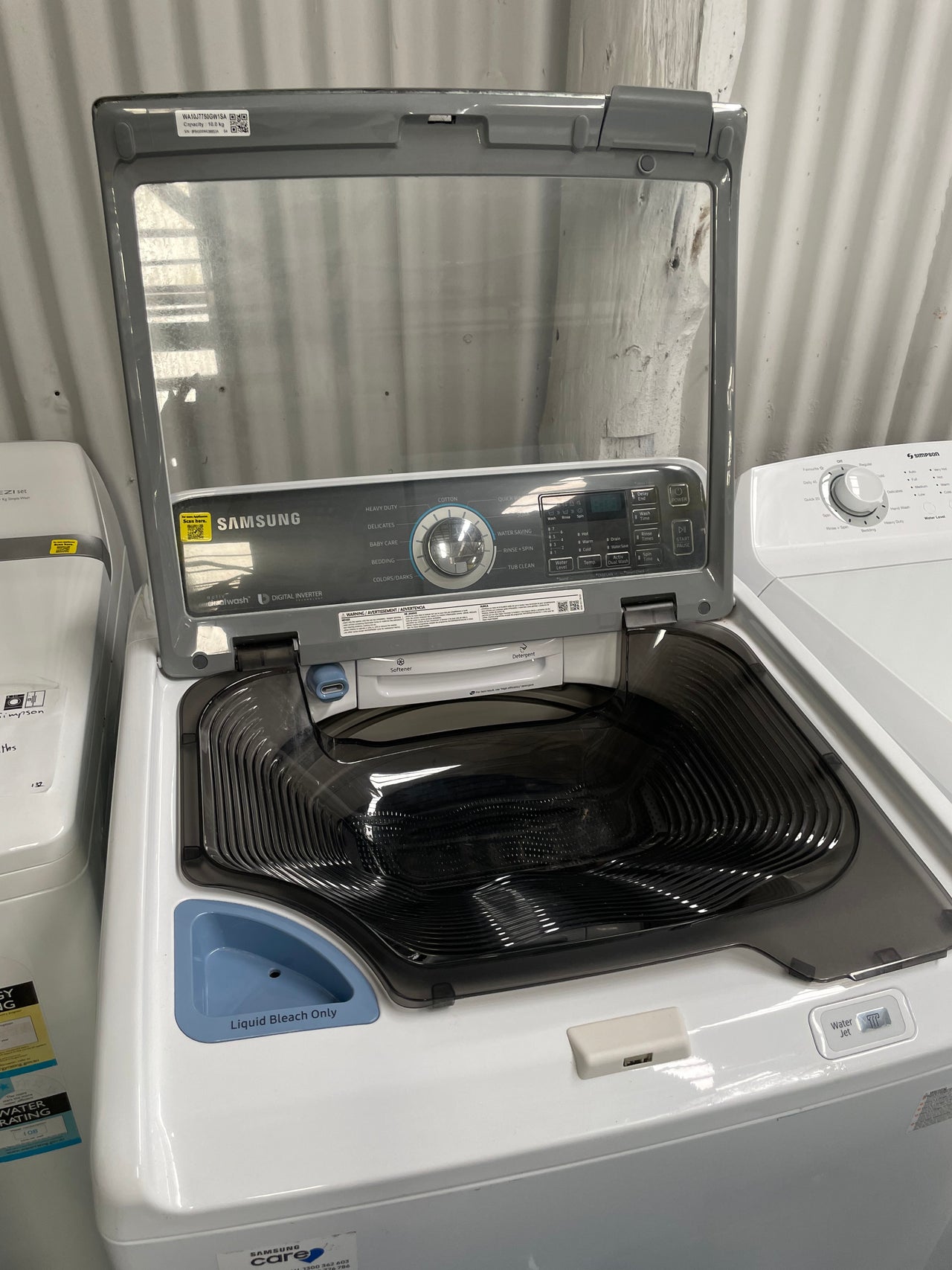 Second hand 10kg Active DualWash Top Loader WA10JJ7750GW - Second Hand Appliances Geebung