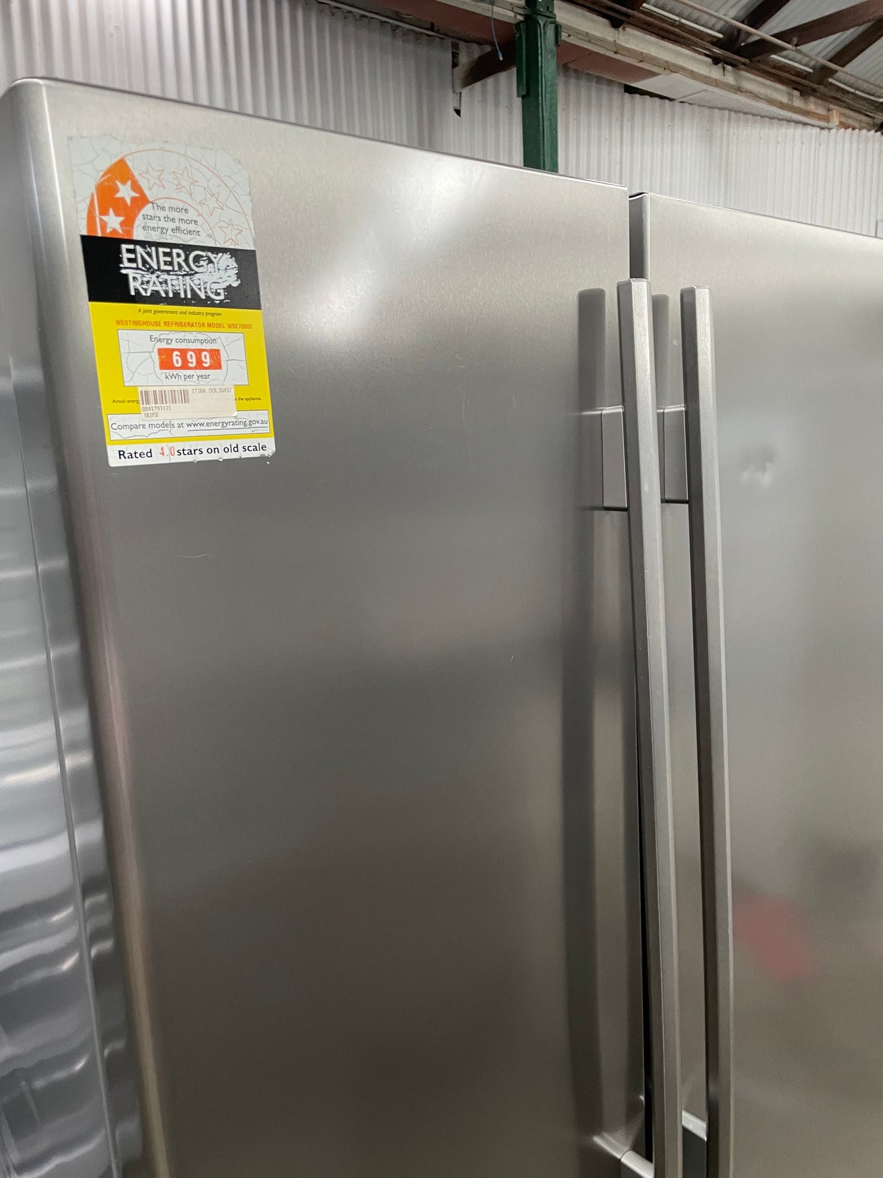 Second hand 700L Westinghouse Side By Side Fridge WSE7000SA - Second Hand Appliances Geebung