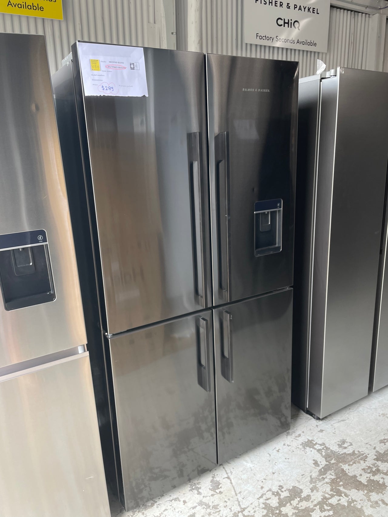 Factory second Fisher & Paykel 538L Quad Door Refrigerator RF605QDUvB2 - Second Hand Appliances Geebung
