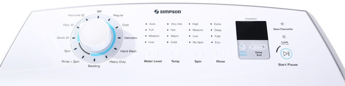 Second hand Simpson 9kg Top Load Washing Machine SWT9043 - Second Hand Appliances Geebung