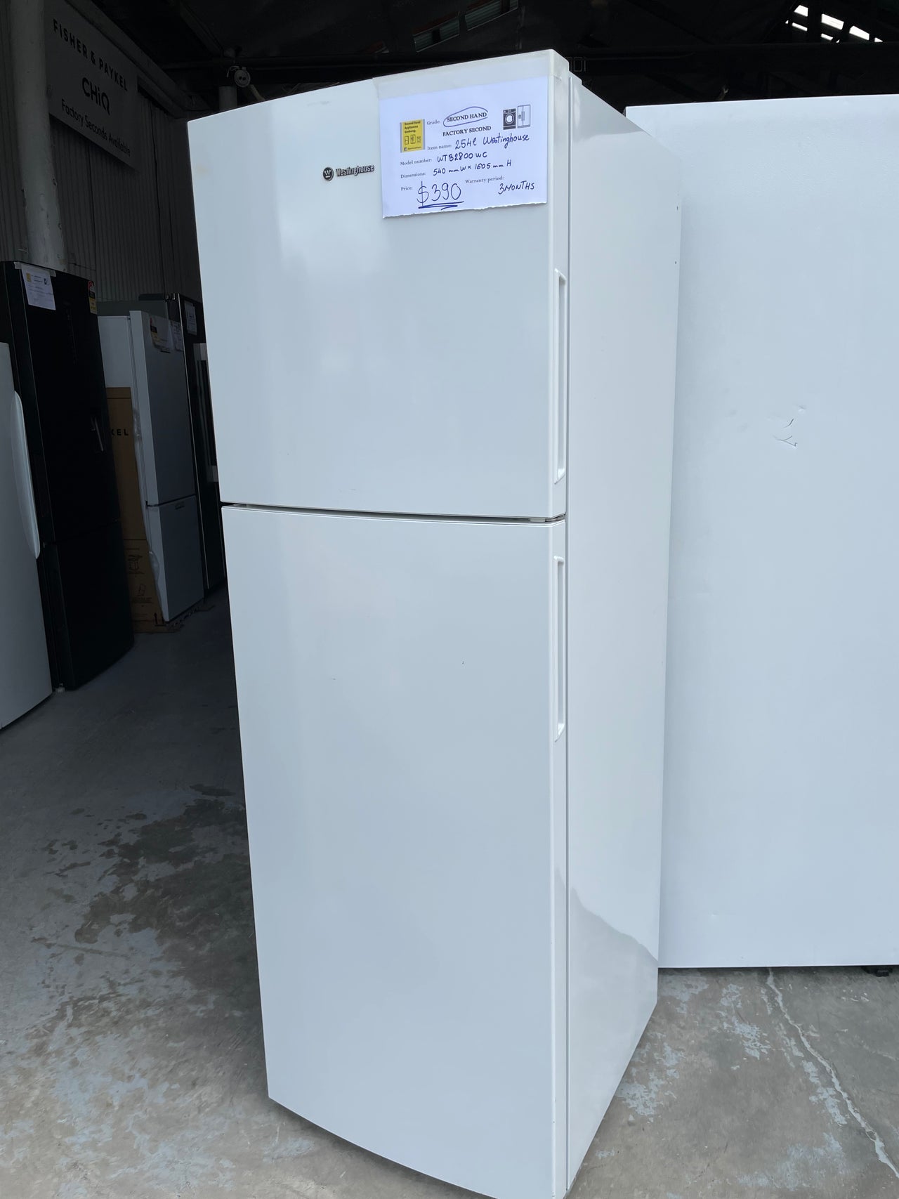 Westinghouse WTB2800WC 280L Top Mount Fridge - Second Hand Appliances Geebung