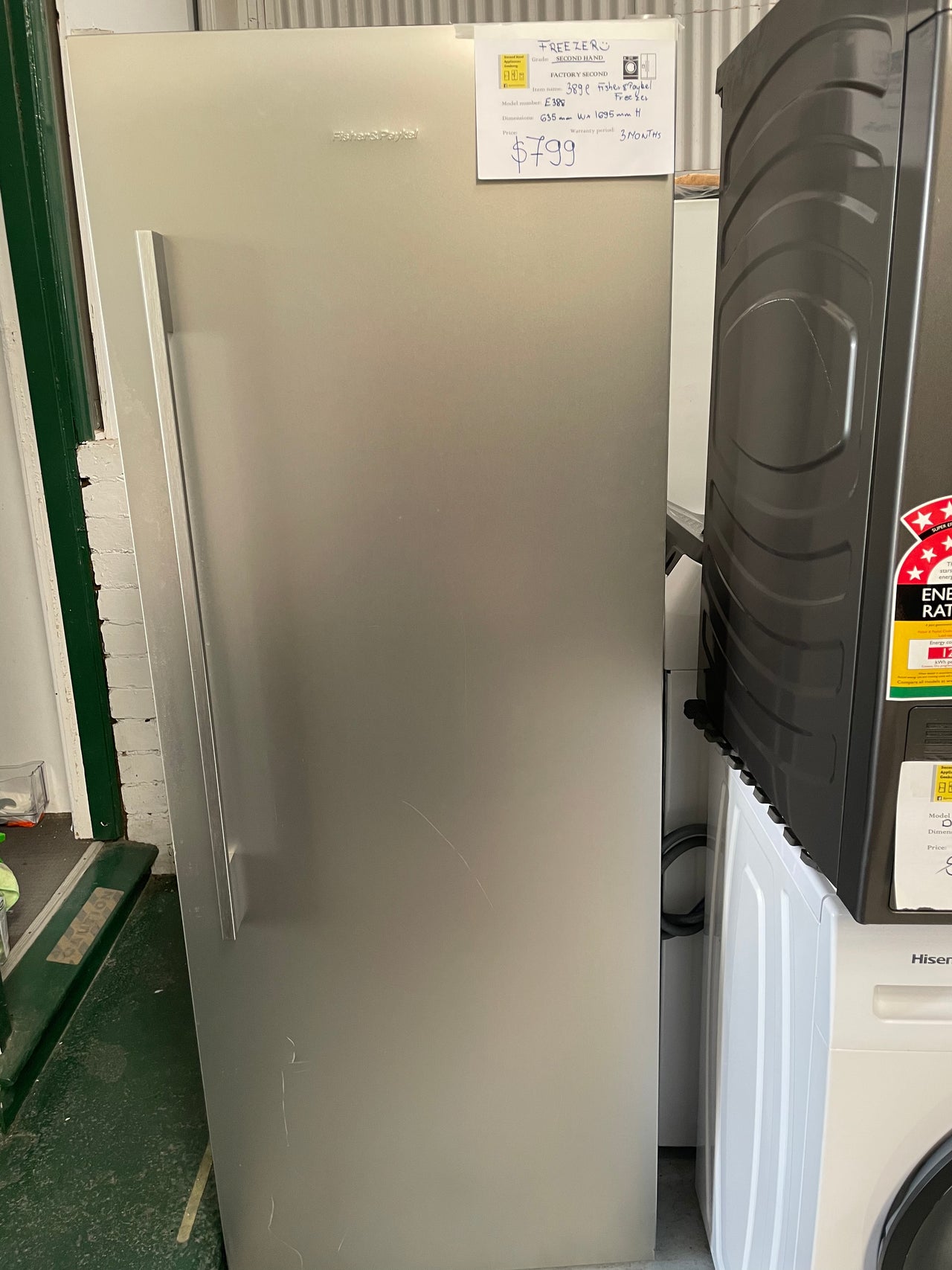 Second hand Fisher&Paykel Upright Freezer E388 - Second Hand Appliances Geebung