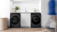 Thumbnail for Factory second Haier 9kg Heat Pump Dryer Refresh with Steam- Black HDHP90ANB1 - Second Hand Appliances Geebung