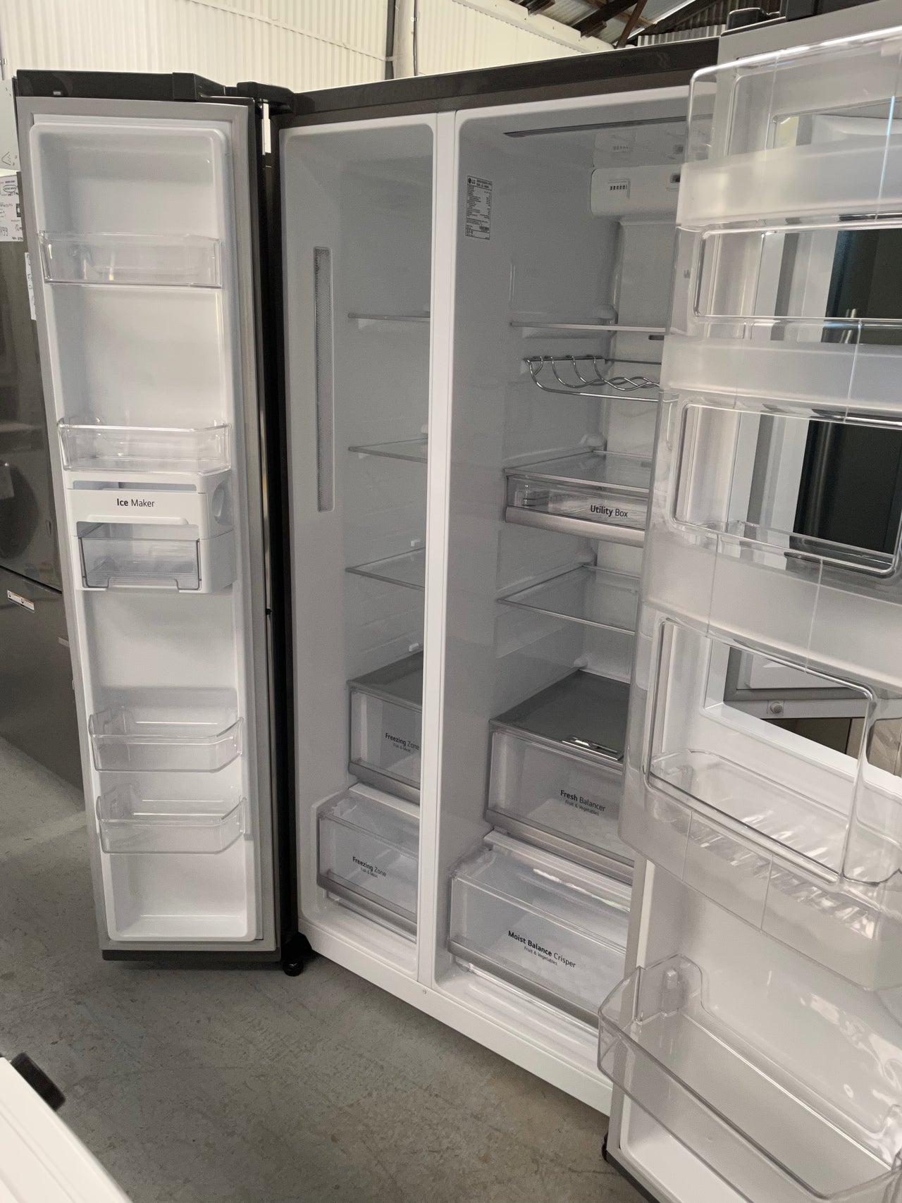 LG 680l Side by Side Fridge with InstaView Door-In-Door® in Stainless Finish GS-VB680PL - Second Hand Appliances Geebung