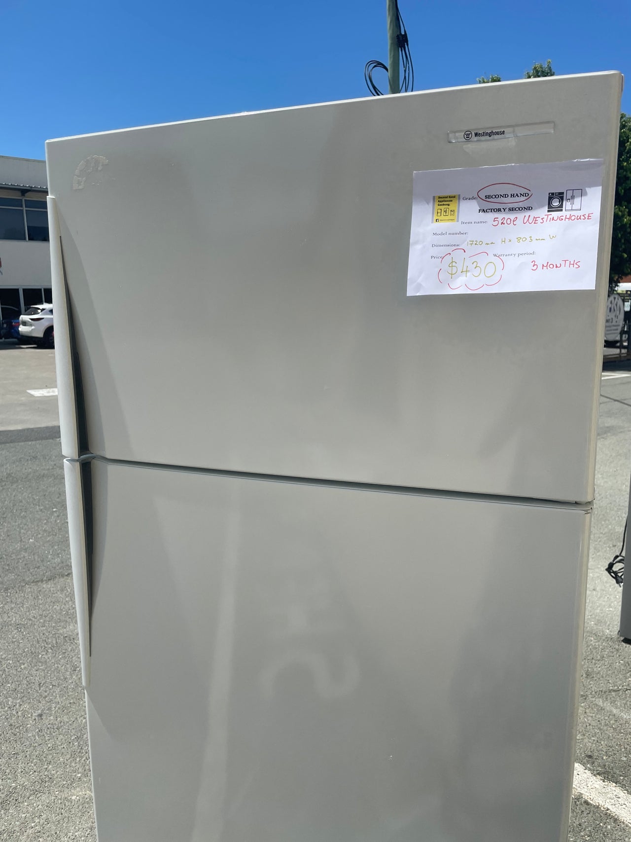 Second hand Westinghouse RJ522V-R 520L Top Mount Fridge - Second Hand Appliances Geebung