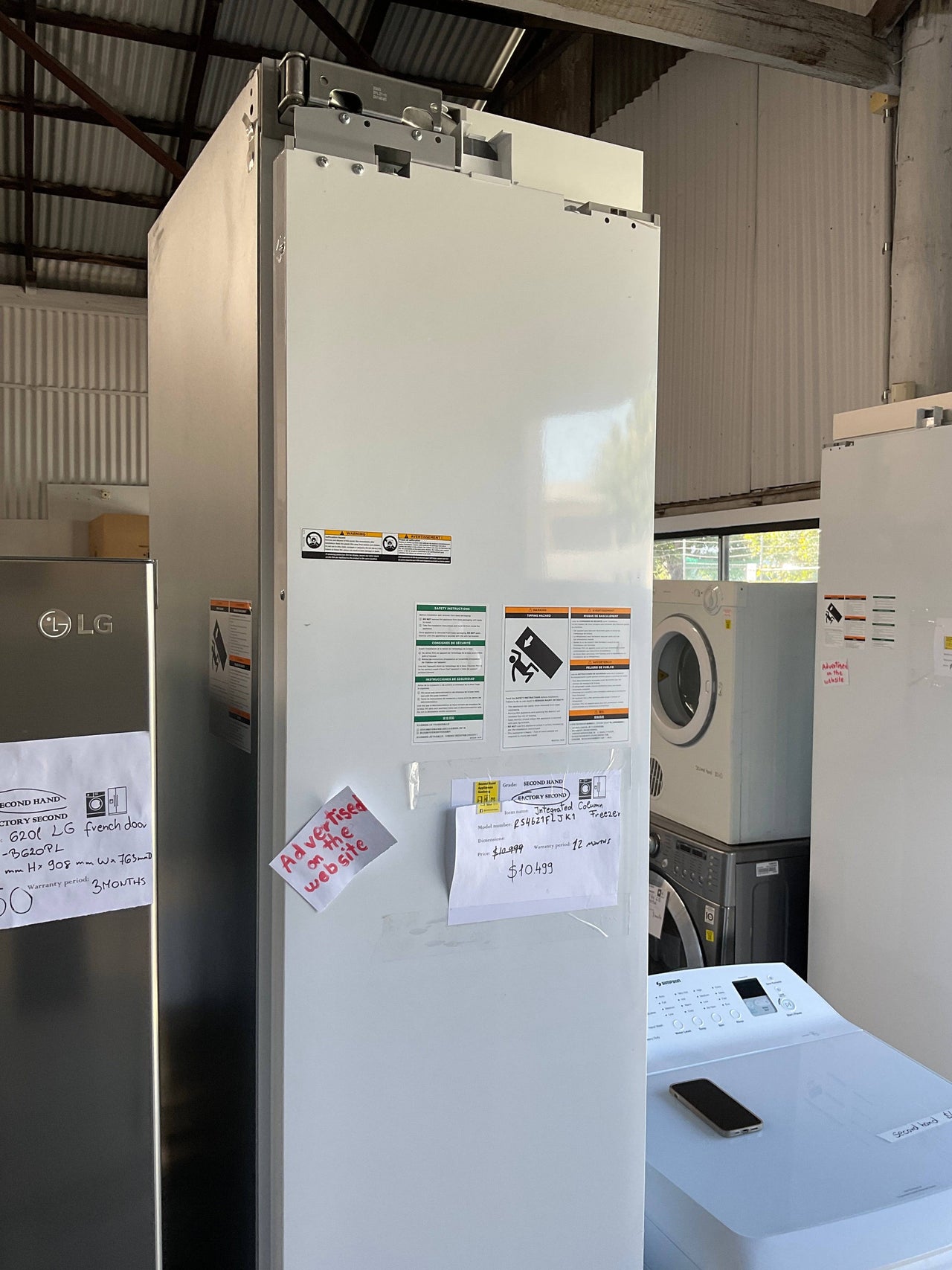 FACTORY SECOND FISHER & PAYKEL RS4621FLJK1 220L INTEGRATED COLUMN FREEZER - Second Hand Appliances Geebung