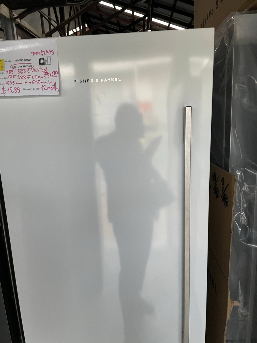Factory second Fisher&Paykel Vertical Freezer RF388FLDW1 - Second Hand Appliances Geebung