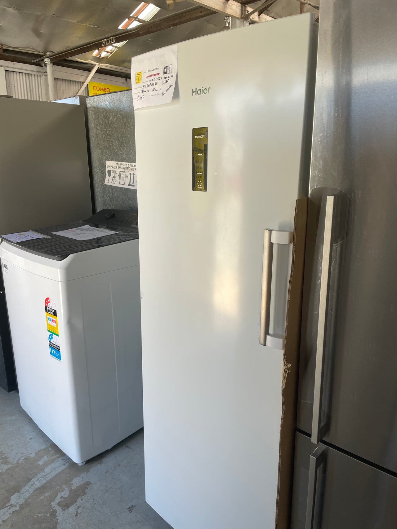 Factory second Haier HVF260WH3-LH 226L Vertical Frost Free Freezer - Second Hand Appliances Geebung