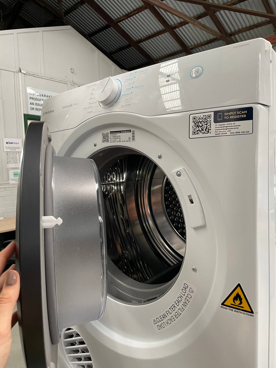 Transportation damaged Westinghouse 5.5kg Vented Dryer WDV556N3WB - Second Hand Appliances Geebung