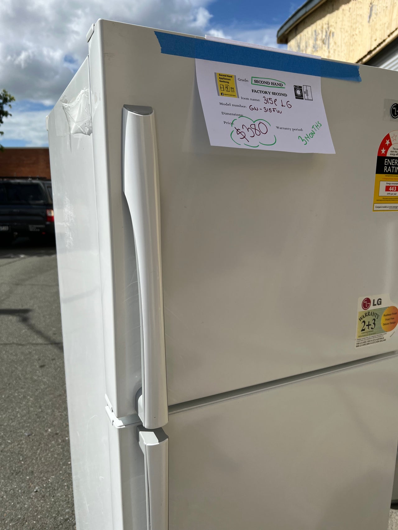 Second hand 315L LG Fridge GN315FW - Second Hand Appliances Geebung