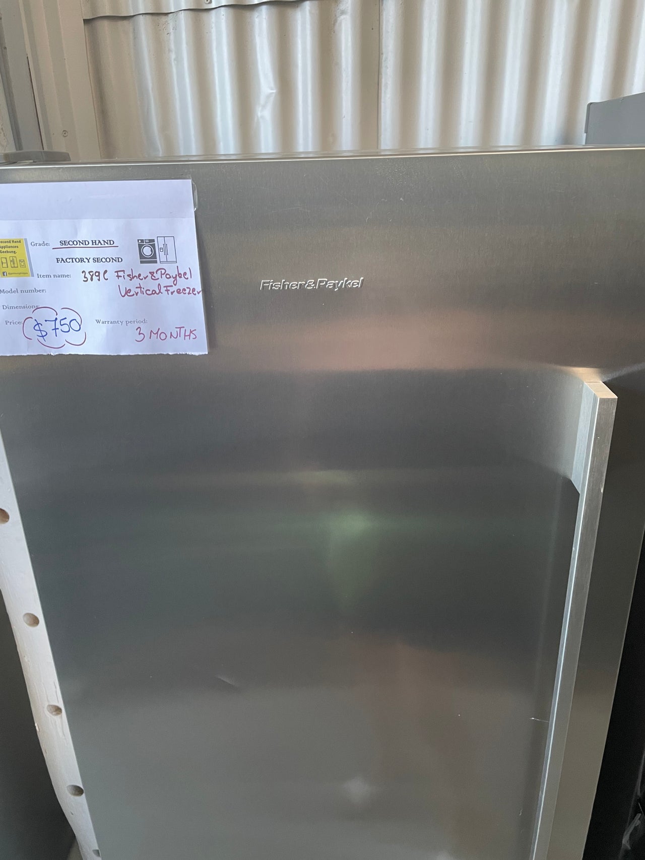 Second hand 389l Fisher & Paykel E388LXFD 389L Upright Freezer - Second Hand Appliances Geebung