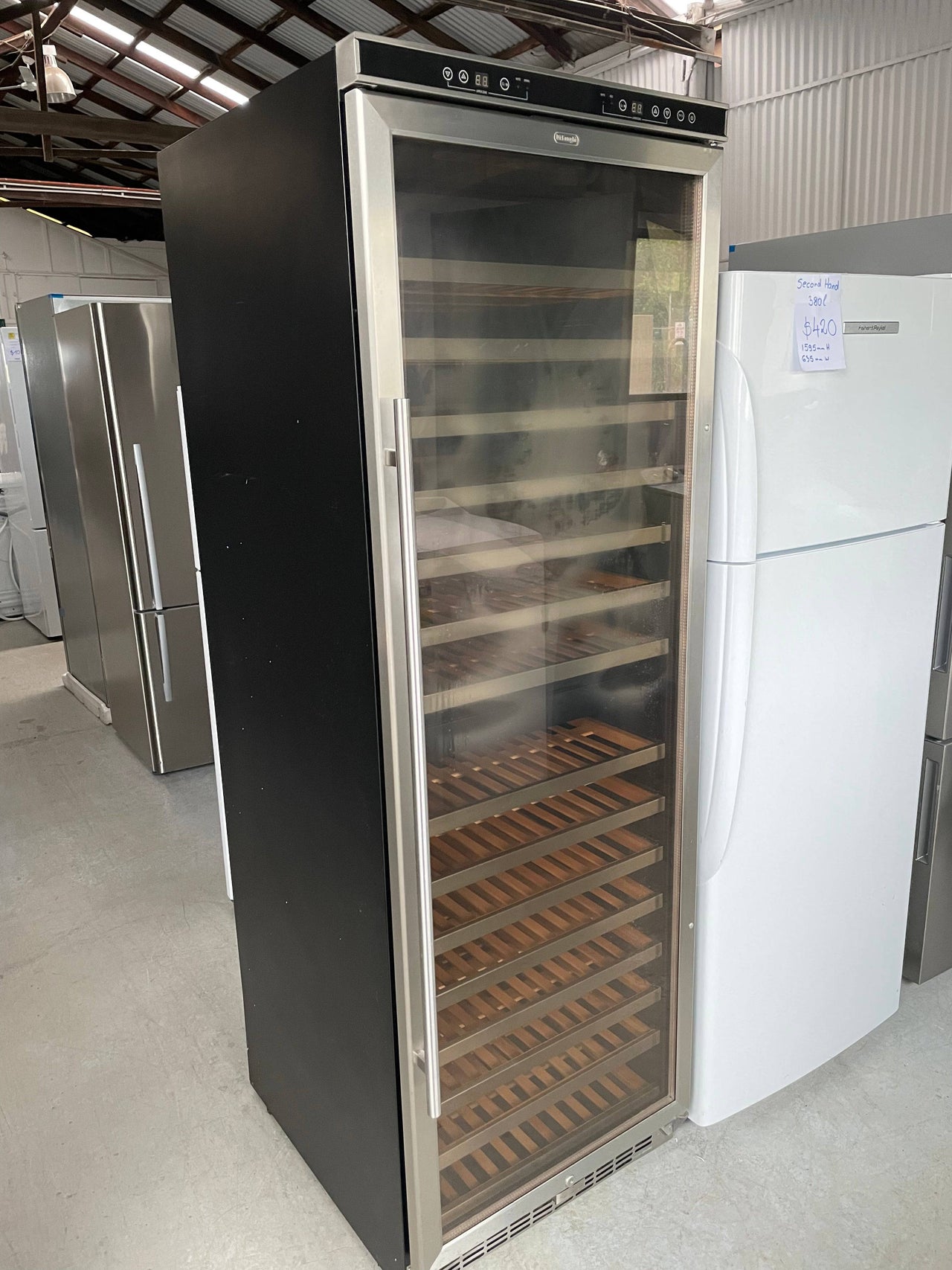 Second hand Delonghi 155 Bottle Dual Zone Wine Storage Cabinet DEWC155D - Second Hand Appliances Geebung