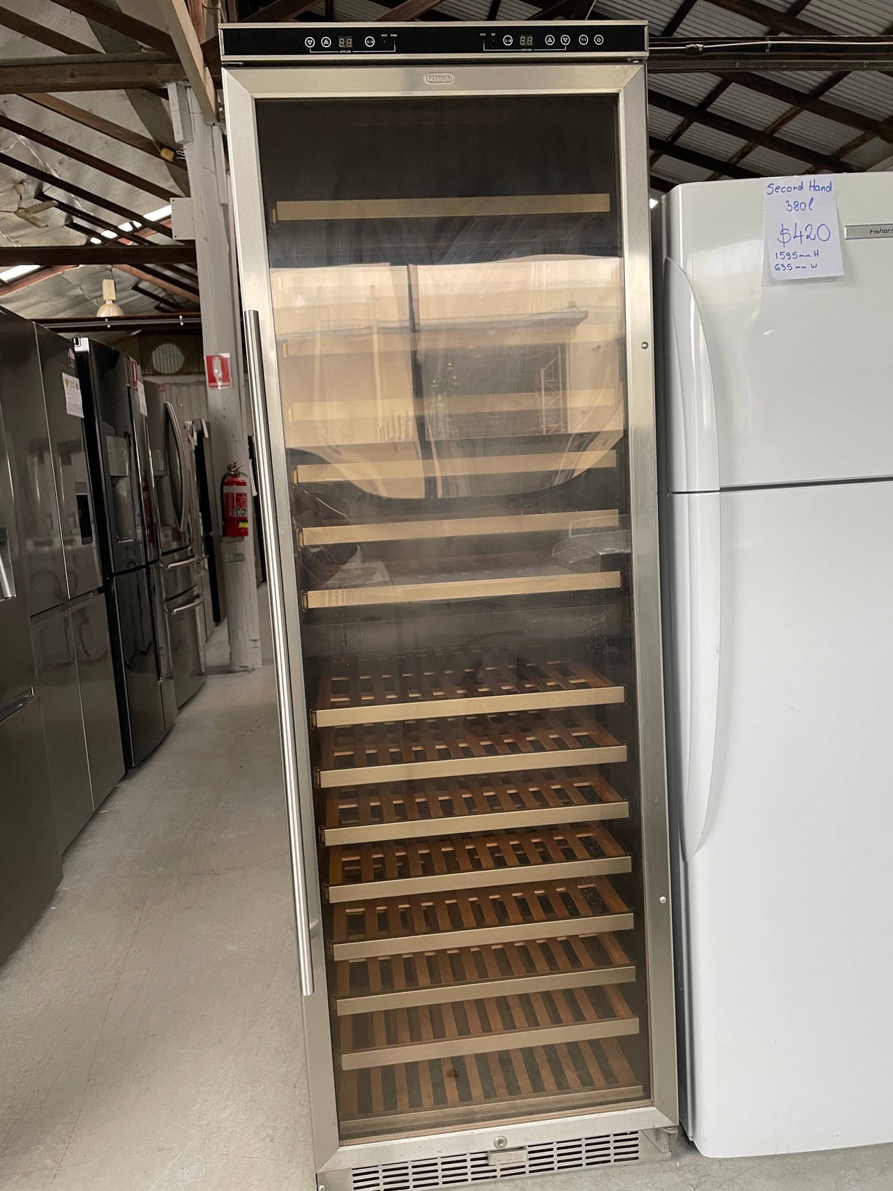 Second hand Delonghi 155 Bottle Dual Zone Wine Storage Cabinet DEWC155D - Second Hand Appliances Geebung