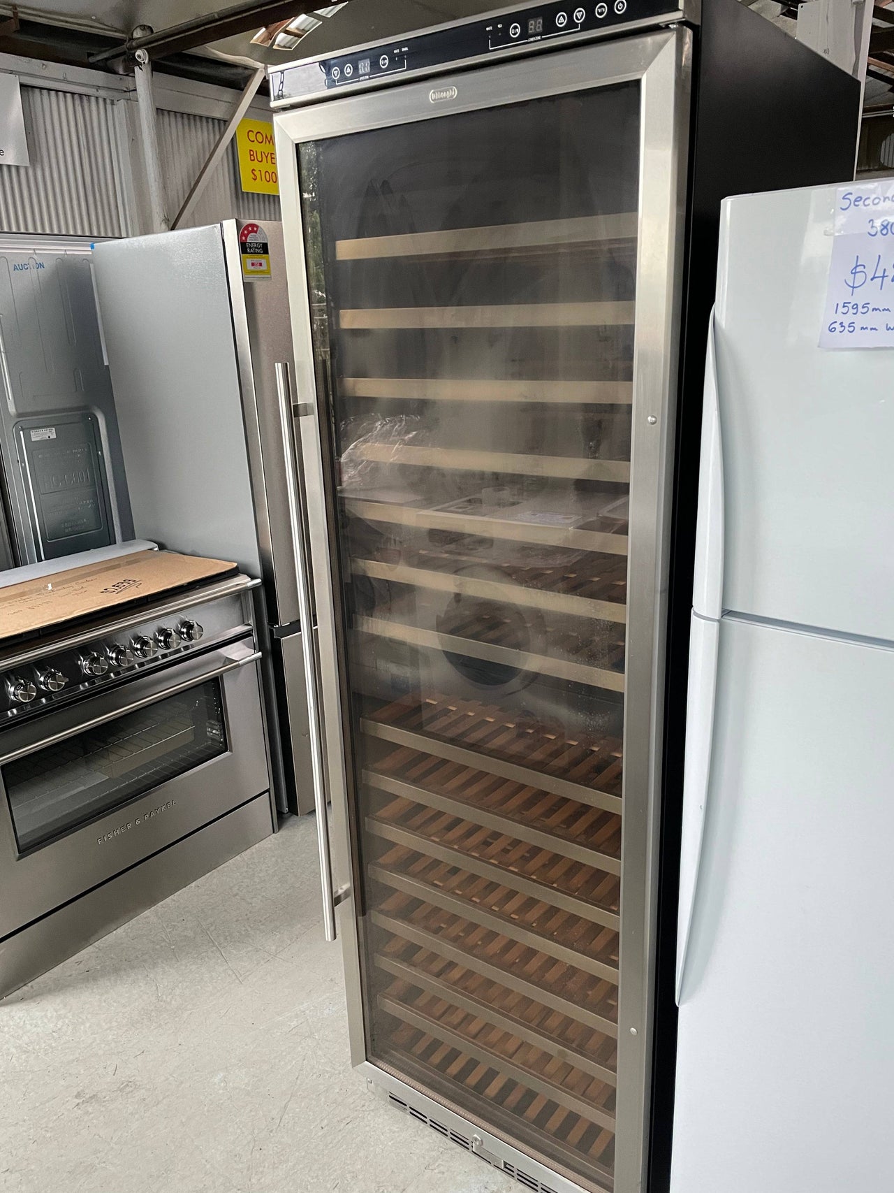 Second hand Delonghi 155 Bottle Dual Zone Wine Storage Cabinet DEWC155D - Second Hand Appliances Geebung