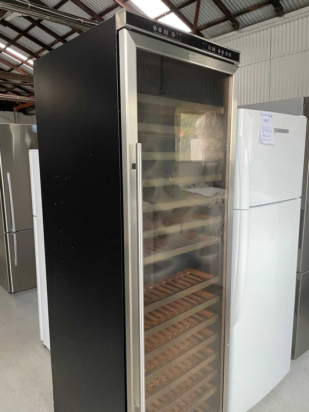 Second hand Delonghi 155 Bottle Dual Zone Wine Storage Cabinet DEWC155D - Second Hand Appliances Geebung