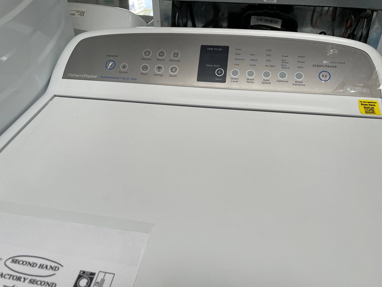 Second hand Fisher & Paykel 7kg WashSmart Eco Top Load Washing Machine WA7060E1 - Second Hand Appliances Geebung