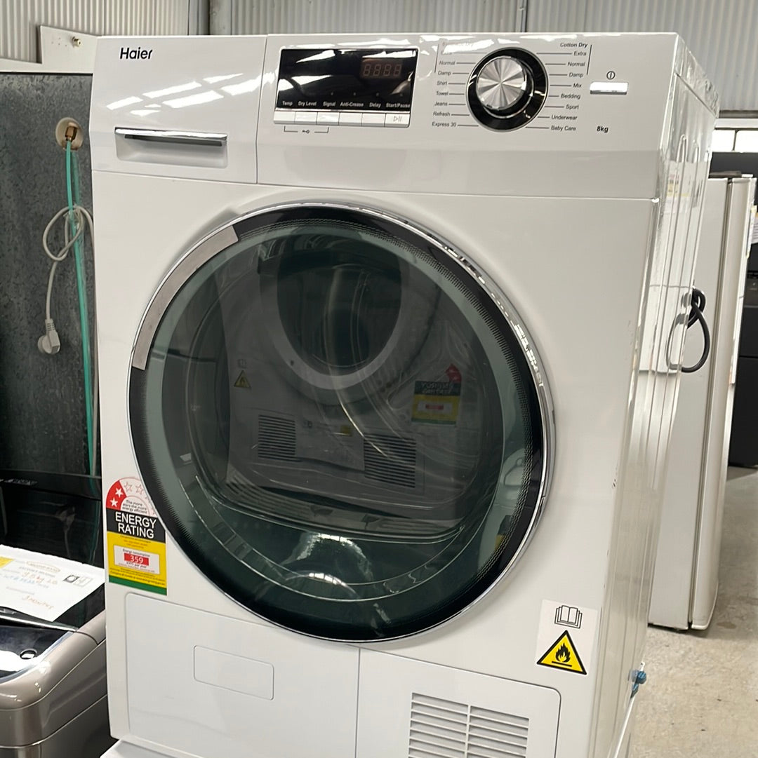 Second hand Haier 8kg Condenser Dryer HDC80E1 - Second Hand Appliances Geebung